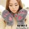 [[PreOrder]] [ถุงมือกันหนาว] [Ka-002-3] ถุงมือหมีสีเทาขนเฟอร์ ถุงมือใบโตน่ารักมากๆค่ะ
