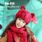  [[*พร้อมส่ง]] [หมวกไหมพรม] [Mm-020] Mm หมวกไหมพรมสีแดงหูแมว ไหมพรมถักหนามาก ใส่กันหนาวได้ดี
