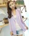  [[พร้อมส่ง M,]] [Mi-176] Mimius++เสื้อสูท++เสื้อสูทสีม่วงอ่อนผ้าพริ้ว แขนยาว ใส่สบายๆ