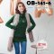  [*พร้อมส่ง F,XL] [OB-141-6] Orange Bear เดรสไหมพรมสีเขียว แขนยาว เดรสใส่กันหนาวข้างในสวยมากๆ