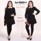 [พร้อมส่ง 3XL,5XL] [Le-2302-1] Leggings เลคกิ้งกระโปรงบานไซด์ใหญ่สีดำ เป็นเลกกิ้งใส่กระชับดีมากๆ นุ่มสบาย