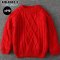 [พร้อมส่ง 100,110,] [KID-K001-2] เสื้อไหมพรมเด็กสีแดง คอกลม เป็นเสื้อซับขนนุ่มๆกันหนาว
