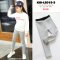 [พร้อมส่ง 100,110,120,130] [KID-L5015-3] กางเกงลองจอนกันหนาวเด็กสีเทาอ่อน ผ้ากำมะหยี่ซับขน เอวยืด ใส่ติดลบกันหนาวได้