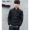 [พร้อมส่ง M,3XL] [Man-1007-1] เสื้อแจ๊คเก็ตกันหนาวชายสีดำ ขนเป็ดกันหนาว มีกระเป๋าสองข้าง ปลายแขนจั๊ม ใส่กันหนาวได้ดี