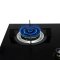 2-burner tempered glass built-in-hob