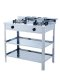 Freestanding gas cooker with shelf’s