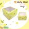 กล่องเค้ก 1 ปอนด์ ทรงสูง ลาย Cozy Bear 10 ใบ  /แพ็ค