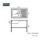 PM816SDBW SINK STAND อ่างซิงค์1หลุมมีที่พักจาน+ขาตั้ง สะดือB