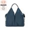 Green Label Neckline Spin Dye Diaper Bag, Blue Mélange
