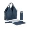 Green Label Neckline Spin Dye Diaper Bag, Blue Mélange
