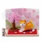 Shiba หมาชิบะ สีน้ำตาล  ฉากต้นซากุระ