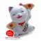 Maneki Neko แมวกวักถือพัด 2 มือ พัดสิ่งดีๆ เข้ามา 9 CM