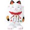 Maneki Neko แมวกวัก 2 มือ ฐานเป็นสปริง ตัวแมวเป็นแมวสามสี 11 cm