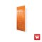 PVC Solid Door, 2 mullions, with Red Oak Pattern, Wintech