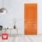 PVC Solid Door, 2 mullions, with Red Oak Pattern, Wintech