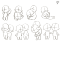 Twobefriend 30 JiBi Lover Stamps Set   |PROCREAT BRUSHED|