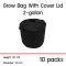 แพ็ค 10! ถุงปลูกต้นไม้แบบผ้า ขนาด 2 แกลลอน สูง 20ซม เส้นผ่าศูนย์กลาง 20ซม พร้อมฝาปิดเก็บความชื้นในดิน Smart Grow Bag 2-Gallon Height 20cm Diameter 20cm Fabric Pot with cover