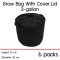 แพ็ค 6! ถุงปลูกต้นไม้แบบผ้า ขนาด 3 แกลลอน สูง 22ซม เส้นผ่าศูนย์กลาง 25ซม พร้อมฝาปิดเก็บความชื้นในดิน Smart Grow Bag 3-Gallon Height 22cm Diameter 25cm Fabric Pot with cover