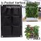 แพ็ค 3! 6-ช่อง ถุงปลูกต้นไม้ Pocket Grow Bag แบบแขวน (แนวตั้ง) สำหรับการปลูกต้นไม้ สูง 60cm กว้าง 41cm ใช้ได้ทั้งภายในและภายนอก 3 packs 6-Pockets Vertical Wall Garden Planter Grow Bag for Flower Vegetable for Indoor/Outdoor  Height 60cm Width 41cm