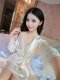 ชุดนอนผ้าไหม Silk เนื้อเบา ใส่สบาย ตัดต่อด้วยลูกไม้สวยหรู พร้อมเสื้อคลุม สีแชมเปญ มีไซต์ M, L, XL, XXL