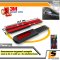 LEOMAX กันกระแทกประตูรถยนต์- **กระจกหูข้างรถยนต์** รุ่น DG-16 สีดำ พร้อมทับทิมสะทอนแสงสีแดง ชุด 2 ชิ้น พร้อมกาว 3M ไม่ทำให้ผิวรถเสียหาย (สีดำ)