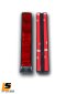 LEOMAX ทับทิมสะท้อนแสงทรงสี่เหลี่ยม ฐานยาง PVC รุ่น SR-447 ทับทิมสีแดง ชุด 2 ชิ้น พร้อมกาว 3M ไม่ทำให้ผิวรถเสียหาย