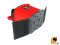 LEOMAX ถังขยะติดรถยนต์ พร้อมพื้นยางกันลื่น รุ่นสี่เหลี่ยมเตี้ย LION สีแดง