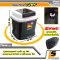 LEOMAX [ถังไทนี่ ดำ ฐานเหลี่ยม] -  ถังขยะติดรถยนต์ พร้อมพื้นฐานถ่วงน้ำหนัก รุ่น TINY สีดำ