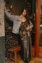 Star satin dress