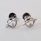 Earrings 18K  White Gold with  Diamond