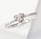 Ring 18K  White gold with Round Diamond