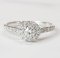 Ring 18K  White gold with Round Diamond