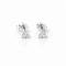 Earrings 18K  White gold with Round Diamond