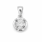Pendants 18K white gold with round diamond