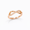 Ring 18K  Rose gold with Round Diamond