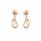Earrings 18K  Rose Gold with  Diamond