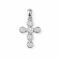 Pendants 18K  White gold with Round Diamond