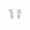 Earrings 18K  White gold  with Round Diamond