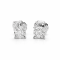 Earrings 18K  White gold  with Round Diamond