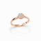 Ring 18K  Rose gold with Round Diamond