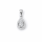 Pendants 9K  White gold with Round Diamond