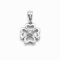 Pendants 18K  White gold with Round Diamond