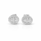 Earrings 18K  White gold with Round Diamond