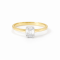 Ring 18K  white gold with Round/Baguette  Diamond