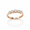 Ring 18K  Rose gold with Round Diamond