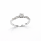 Ring 18K  white gold with Round  Diamond