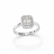 Ring 18K  White Gold with Baguette Diamond