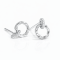 Earrings 18K  White gold with Round Diamond