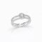 Ring 18K  White gold with Round Diamond