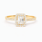 Ring 18K  Rose gold with Round Diamond